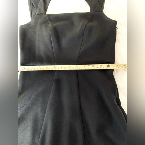 Maje black mini dress with wide straps and sexy cut-out at its back Maje Size XS - Picture 14 of 16
